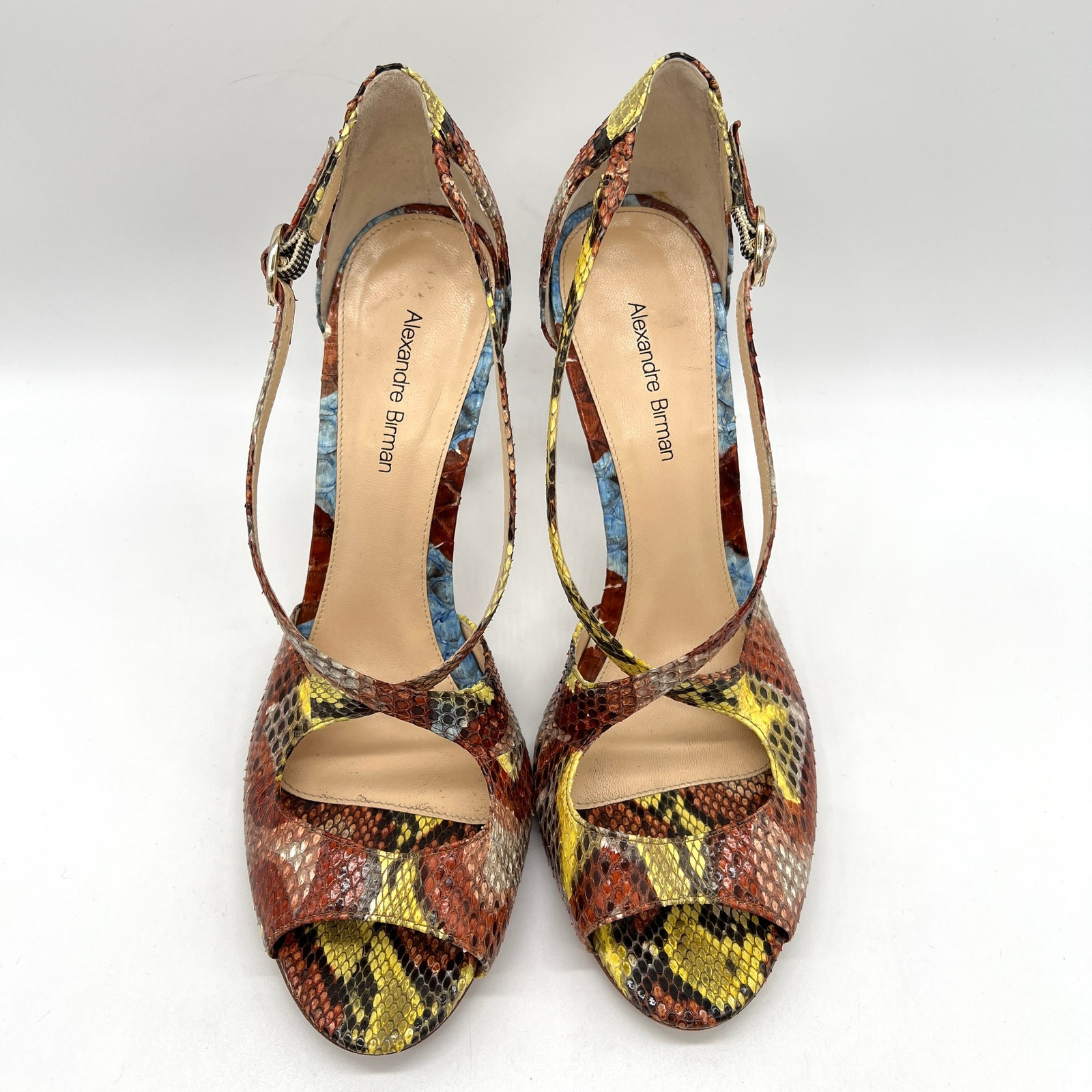 ALEXANDRE BIRMAN Python Leather Rainbow Heel Wome… - image 3
