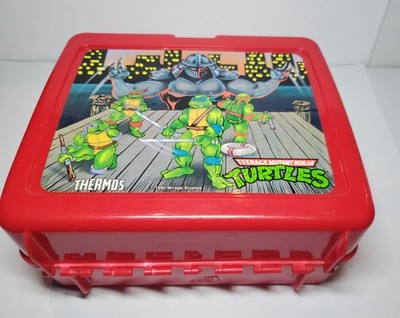 Teenage Mutant Ninja Turtles 1990 Red Lunch Box & blue hermos | eBay