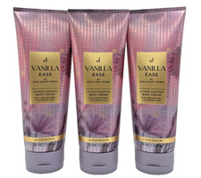 NEW Bath Body Works Lot of 3 Tubes Vanilla Ease Hydrating Body Cream 8 oz