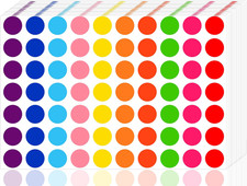 3500 Pieces Dot Stickers, 3/4 Inch Color Coding Labels, 10 Color Circle Price St