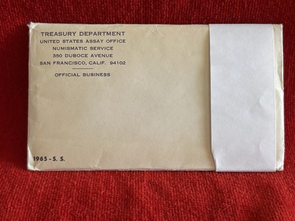 1965 - Juego de monedas de prueba especial de acuñación de Estados Unidos en sobre original Foto 2 de 4
