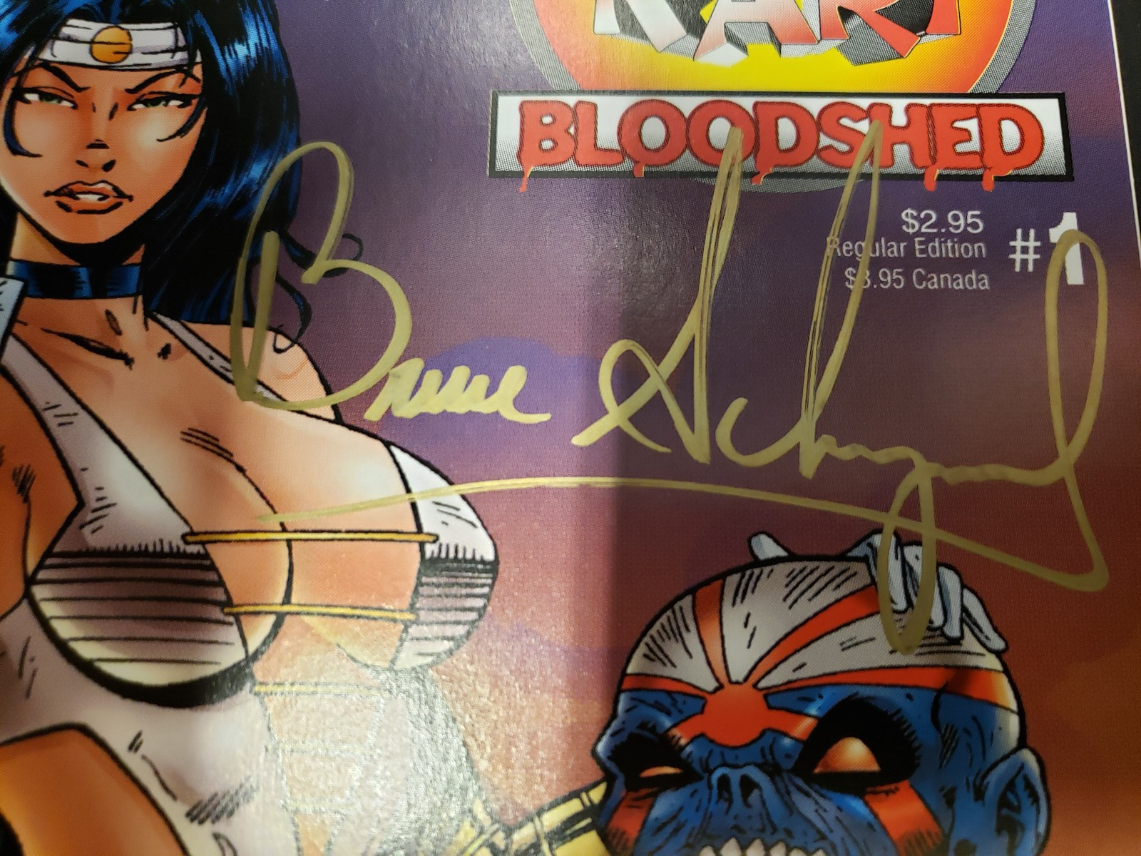 HARI KARI BLOODSHED #1 SIGNED BY LILLY AND BRUCE SCHOENGOOD NM- 9.2 BLACK OUT