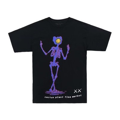 Cactus Plant Flea Market X Kaws Black T Shirt CPFM Pre-owned Excellent Size M