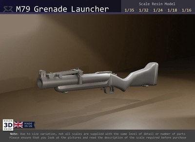 M79 Granatwerfer - 1/35, 1/32, 1/24, 1/18, 1/16 Resinmodell