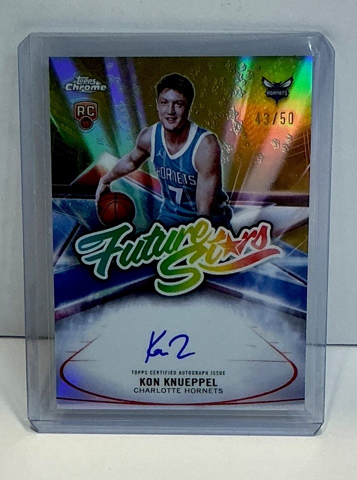 2025-26 Topps Chrome Kon Knueppel Future Stars  #FS-KK  Auto Gold Refractor /50 