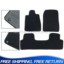 3x For 2013 2014 2015 Honda Crv Front Rear Floor Mats Carpet 2 Row Black New