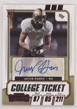2021 Panini Contenders Draft Picks College Game Ticket Red Jacob Harris Auto 9zx