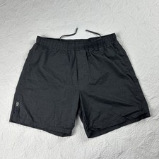 Rhone Men M Shorts Lined Performance Gray Athletic Drawstring Elastic 6 Inseam