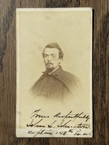 148th Regiment Penn Infantry Captain Civil War Soldier SIGNED CDV Photo ID'd