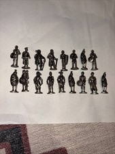 Vintage Pewter Metal Toy Soldiers Knights Miniatures Lot of 17 Figurine Set