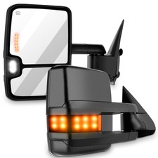 Pair Smoke Signal Power Tow Mirrors For Chevy Silverado Gmc Sierra 1500 Hd Yukon