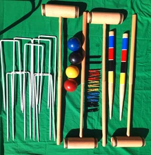 Rare Forster USCA Croquet 4-Player Tournament Grade 1987-1988 Brass Ring Mallets