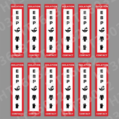 Enhanced Barrier Precautions EBP Isolation Contact Hospital Door Magnet Qty - 12