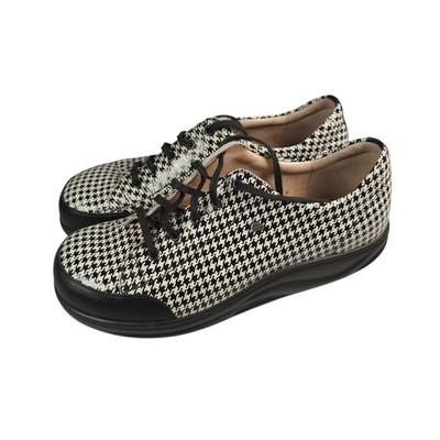 FINN COMFORT Altea Sneakers Black White Pattern NO INSOLES! Women UK 8.5 - US 11