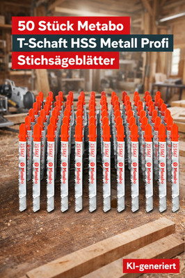 50 Stück Metabo T-Schaft HSS Metall Profi Stichsägeblätter für Bosch [23990]