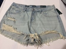 133 Wild Fable Mid-Rise EasyRigid Distressed Frayed Denim Jean Shorts
