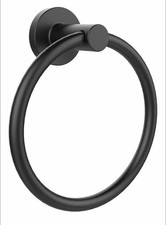 SetSail Towel Holder for Bathroom/Kitchen Wall Matte Black Towel Ring NIB