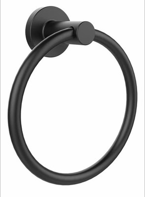 SetSail Towel Holder for Bathroom/Kitchen Wall Matte Black Towel Ring NIB