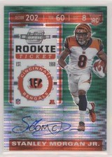 2019 Panini Contenders Optic Green Pulsar Prizm 17/27 Stanley Morgan Jr Auto 5m1