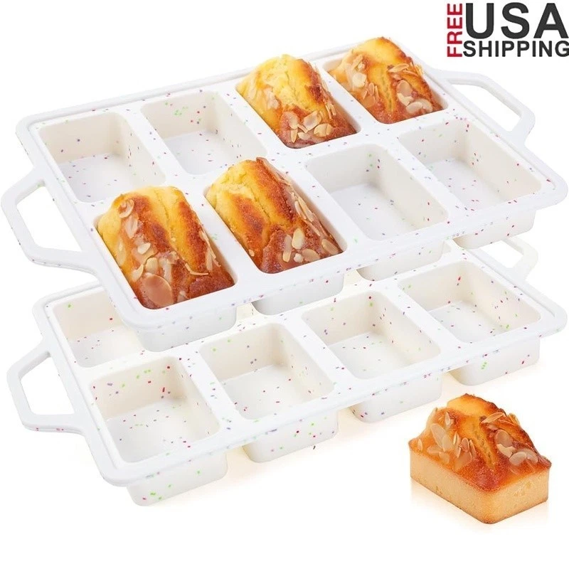 Durable Nonstick Silicone Mini Loaf Pans Baking Brownies Bread Meatloaf New