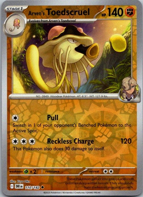 Arven's Toedscruel SV10: Destined Rivals 110/182 NM Reverse Holo