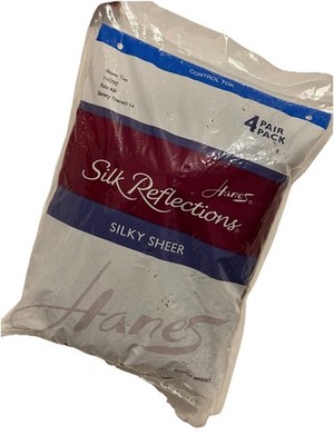 Hanes Damen Silky Sheer Gr AB Barely There Form- Strumpfhose (4er Pack) Neu