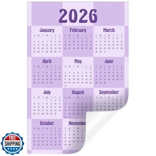Annual Year-At-A-Glance Calendar Sticker Decal | Removable and Re