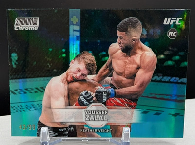 Youssef Zalal #/99 Turquoise Chrome Refractor 2026 Topps Stadium Club UFC ROOKIE