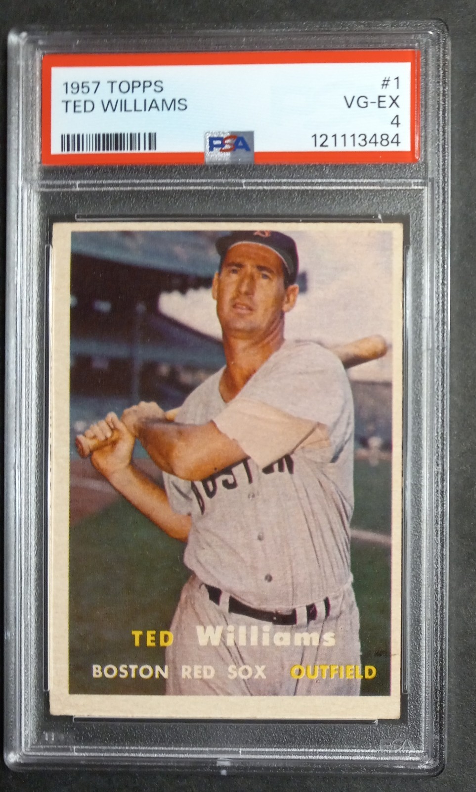 1957 Topps - #1 Ted Williams - HOF - PSA 4 VG-EX