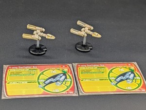 2x Star Wars Miniatures: Starship Battles Y-wing Starfighter Ace #30