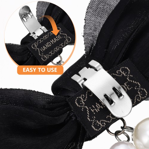 2 Pairs Shoe Flower Decoration Bow Shaped Accessories Women's Bows Clips Pearl - Foto 8 di 12