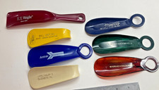 Vintage Advertising Shoe horn Plastic lot of 7 Amtrack, Hershey and more