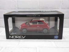 1/18 Norev FIAT 500C Cabriolet Red Model car Minicar