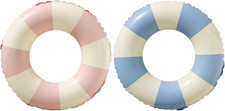 Swimming Pool Floats for Kids Ages 5-10, Inflatable Tubes with Simple Stripes, C