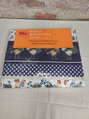Home Bargains Plus Provence French Country Rooster Table Runner 13 x 72 Inch