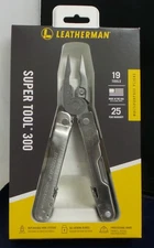 Leatherman Super Tool 300 Multi-Tool with Leather Box - Silver - 19 Tools NEW