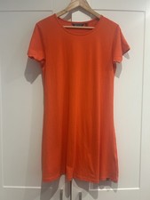 Regatta Orange T Shirt Dress UK 14 Short Sleeve Cotton Casual Summer Tunic