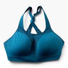 Athleta Speed Run Bra 38D Coastal Teal High Impact Compression Sports Bra NWT