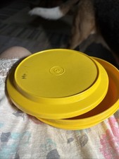 Vintage Tupperware YELLOW Round Container 1206 Lid 1207