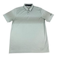 Nike Golf Dri-Fit Polo Shirt, Tour Performance, Light Gray, Men's Size Medium