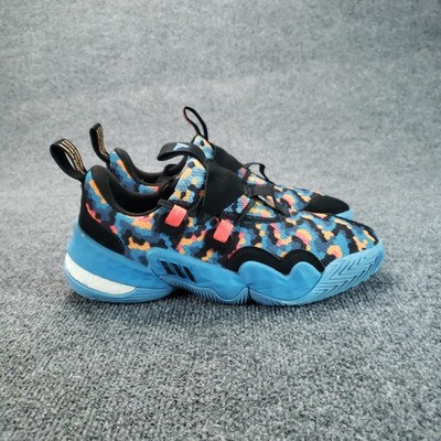 Adidas Rayford Trae Young Shoes Mens Size 8.5 Blue Black Low Top Sneakers Boost