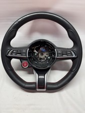 Alfa Romeo Stelvio Quadrifoglio Steering Wheel Heated Red Stitch 2020-2025 Alfa Romeo Stelvio Quadrifoglio Steering Wheel Heated Red Stitch 2020-2025