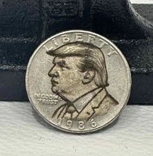 Engraved Donald Trump Hobo Nickel – Various Years Quarter Dollar Coin V2