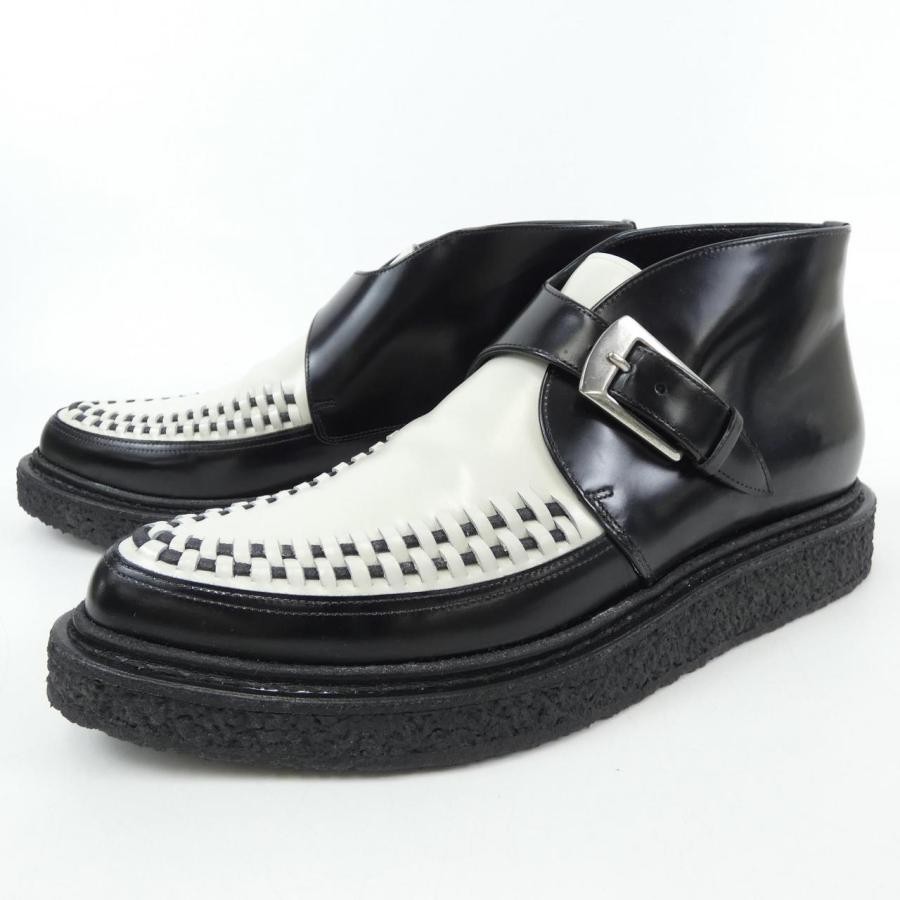 Stivali corti Saint Laurent Monk Strap pelle bicolore taglia 41 uomo autentici