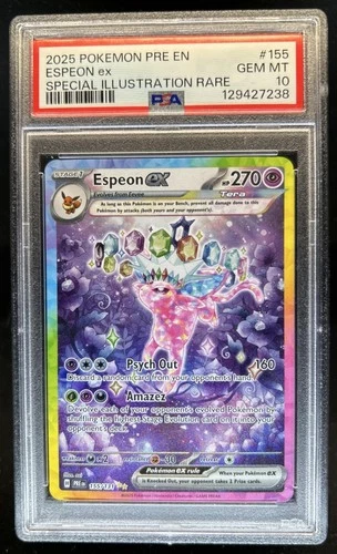 2025 Pokemon Prismatic Evolutions Espeon ex #155/131 PSA 10 GEM MINT