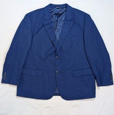 Oak Hill Wool Blend Blue Blazer Size 2XL 50R/52R 2 Button Double Vented Lined