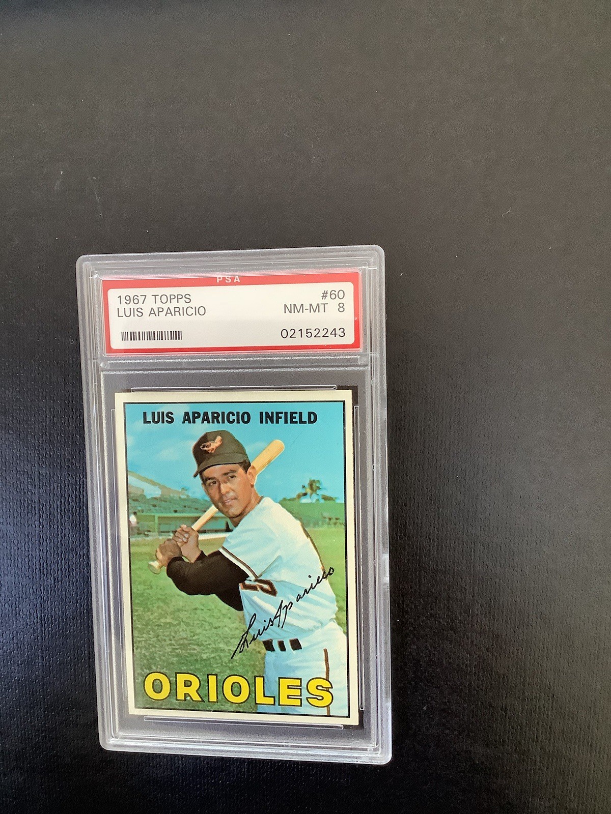1967 Topps #60 Luis Aparicio Psa 8 HOF