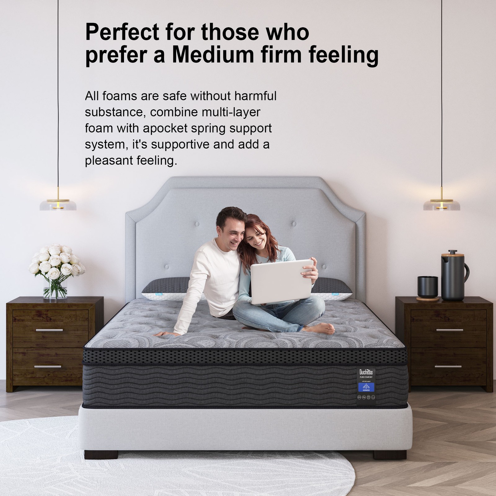 9"12"14"Gel Memory Foam Hybrid Spring Mattress Twin Full Queen King in A Box