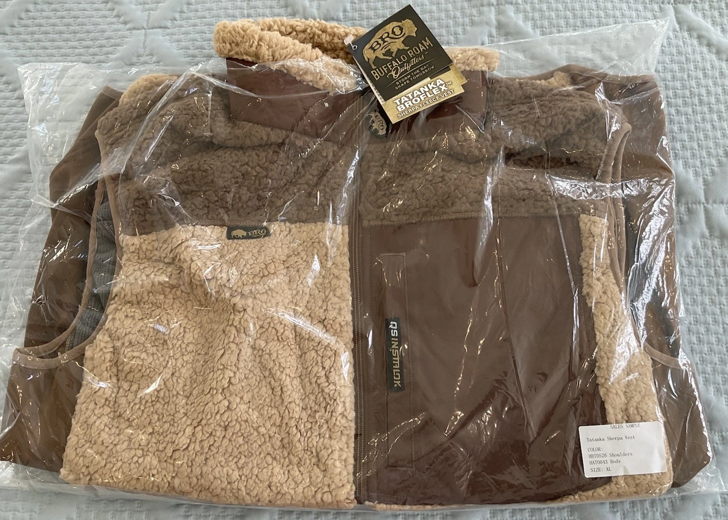 Carhartt like Buffalo Roam Outfitters Tatanka Men's FullZip Sherpa Vest XL Beige - product detail image 2