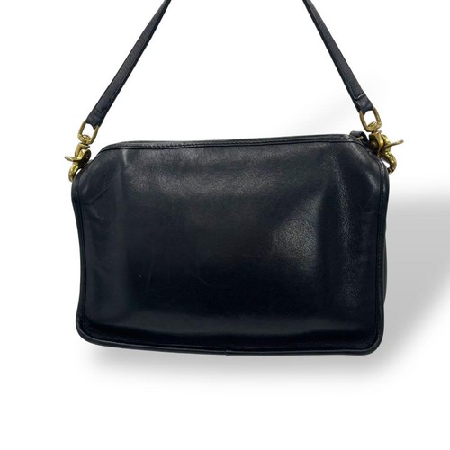 Coach USA Made Leather Shoulder Bag Black Authentic Rare Model - Picture 4 of 11